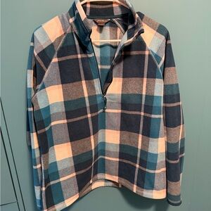Plaid Quarter-Zip Pullover